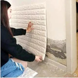 3D Brick Wall Stickers PE Foam High Self-Adhesive Wallpaper Peel and Stick 3D Art Wall Brick Room Panels for TV Walls, Sofa Background Wall Decor Size 70 X 77 CM